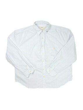 C2H4 011 - Old Time Wardrobe Wrinkled Shirt in White Blue